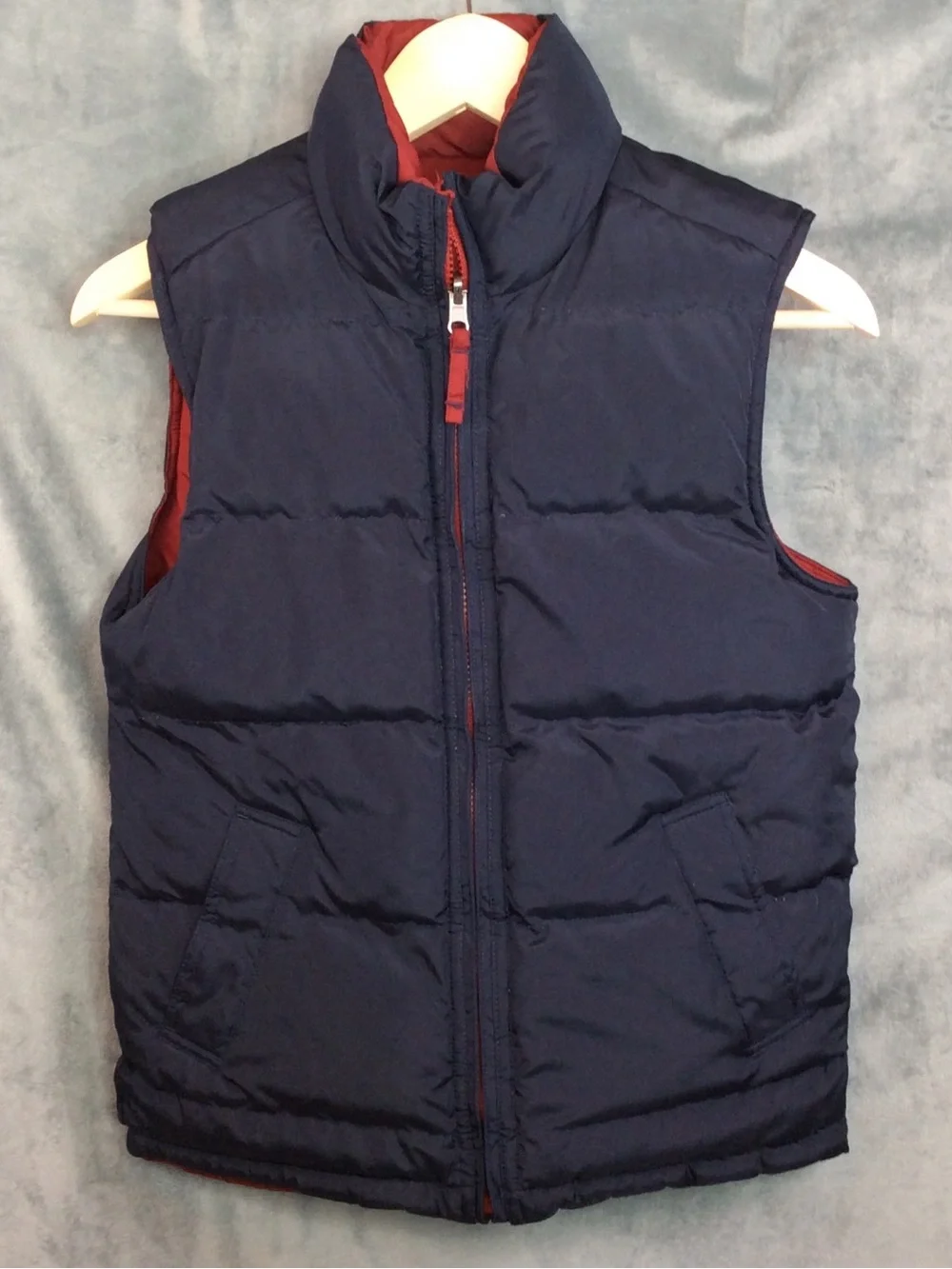 GAP kids reversible Red Quilted Puffer Vest size large 10-12
